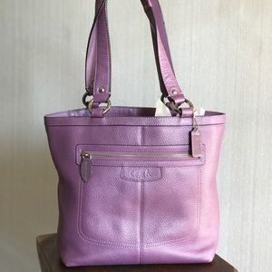 Purple Leather Coach Purse